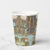 Dragonfis Water Lilies Marsh Art Nouveau Pappbecher (Rechts)