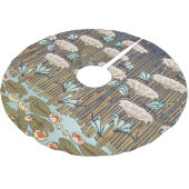 Dragonfis Water Lilies Marsh Art Nouveau Polyester Weihnachtsbaumdecke (Schrägansicht)
