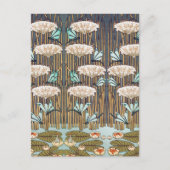 Dragonfis Water Lilies Marsh Art Nouveau Postkarte (Vorderseite)
