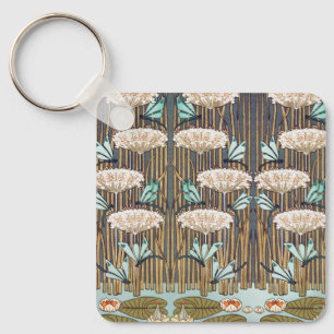 Dragonfis Water Lilies Marsh Art Nouveau Schlüsselanhänger