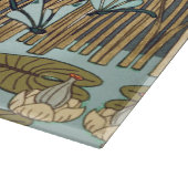 Dragonfis Water Lilies Marsh Art Nouveau Schneidebrett (Ecke)