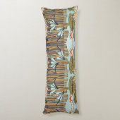 Dragonfis Water Lilies Marsh Art Nouveau Seitenschläferkissen (Rückseite (Vertikal))