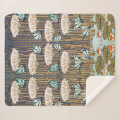 Dragonfis Water Lilies Marsh Art Nouveau Sherpadecke (Vorderseite (Horizontal))