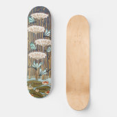 Dragonfis Water Lilies Marsh Art Nouveau Skateboard (Vorderseite)