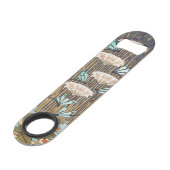 Dragonfis Water Lilies Marsh Art Nouveau Speed Flaschenöffner (Vorderseite Schrägansicht)