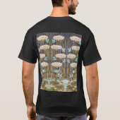 Dragonfis Water Lilies Marsh Art Nouveau T-Shirt (Rückseite)