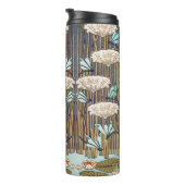 Dragonfis Water Lilies Marsh Art Nouveau Thermosbecher (Nach rechts gedreht)