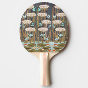 Dragonfis Water Lilies Marsh Art Nouveau Tischtennis Schläger