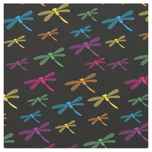 Dragonfische farbenfrohe Drachenfliege Rainbow Bla Stoff (Nahaufnahme)