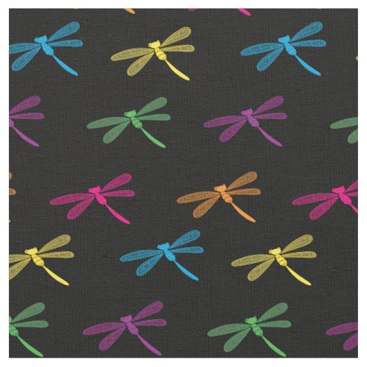 Dragonfische farbenfrohe Drachenfliege Rainbow Bla Stoff (Nahaufnahme)