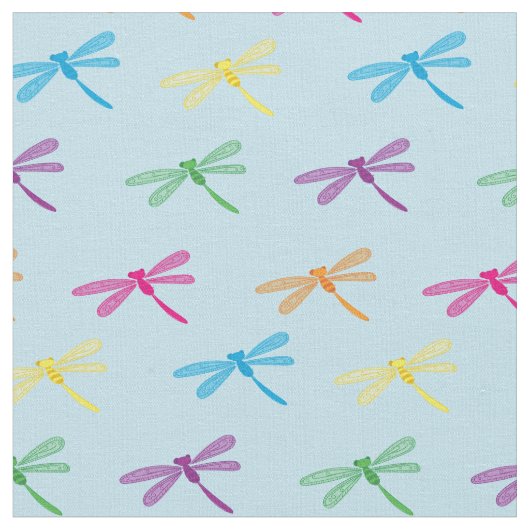Dragonfische Farbenfrohe Libelle-Regenbogen Stoff (Nahaufnahme)