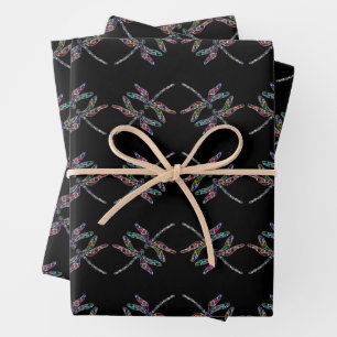 Dragonfisches Wrapping Paper Flat Sheet Set 3 Geschenkpapier Set