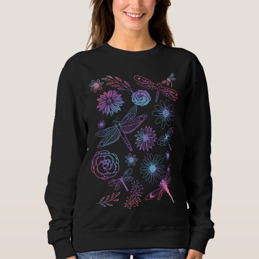 dragonflies and flowers sweatshirt (Vorderseite)