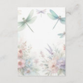 Dragonflies and Pastel Florals Enclosure Card Begleitkarte (Rückseite)