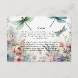 Dragonflies and Pastel Florals Enclosure Card Begleitkarte
