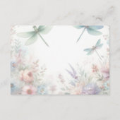 Dragonflies and Pastel Florals Enclosure Card Begleitkarte (Rückseite)