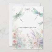 Dragonflies and Pastel Florals Wedding Einladung (Rückseite)