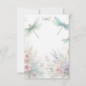 Dragonflies and Pastel Florals Wedding RSVP Karte (Rückseite)