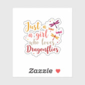 Dragonflies Animals Women Gift Idea Dragonfly (1) Aufkleber (Blatt)