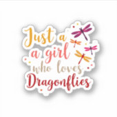 Dragonflies Animals Women Gift Idea Dragonfly (1) Aufkleber (Vorderseite)