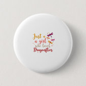 Dragonflies Animals Women Gift Idea Dragonfly (1) Button (Vorderseite)
