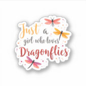 Dragonflies Animals Women Gift Idea Dragonfly (3) Aufkleber (Vorderseite)