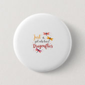 Dragonflies Animals Women Gift Idea Dragonfly (3) Button (Vorderseite)