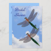 Dragonflies Blue Sky Bridal Dusche Einladung (Vorne/Hinten)