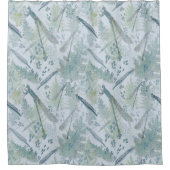 Dragonflies-Blues Duschvorhang (Vorderseite)