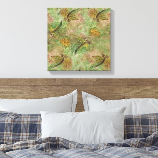 Dragonflies Cotton Candy Leinwanddruck (Insitu (Schlafzimmer))