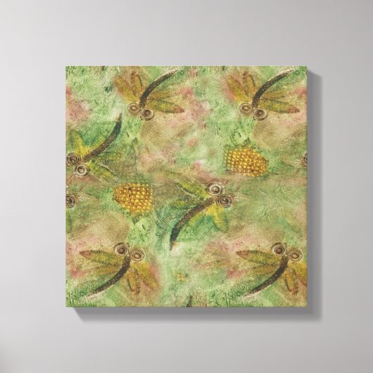 Dragonflies Cotton Candy Leinwanddruck (Vorderseite)