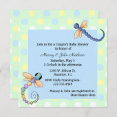 Dragonflies Coupels Kinderdusche Einladung (Vorne/Hinten)