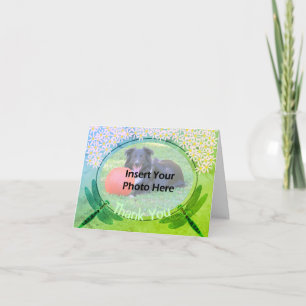 Dragonflies Daisies danke dir Fotokarte