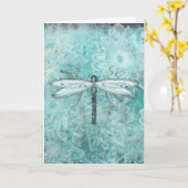 Dragonflies Damselflies-Blume | Grußkarten Karte (Gelbe Blume)