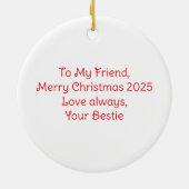 Dragonflies friendship quote funny BFF old senile Keramik Ornament (Hinten)