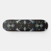 Dragonflies Jeweled Skateboard (Horizontal)