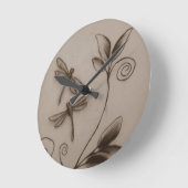 Dragonflies.jpg Runde Wanduhr (Winkel)