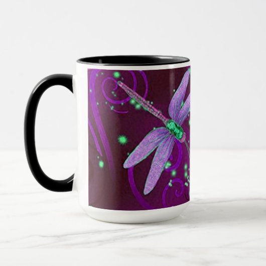 Dragonflies Lila Dreams 15oz Combo Tasse (Links)