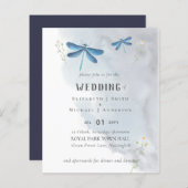 Dragonflies Magic Watercolor Einladung (Vorne/Hinten)