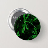 Dragonflies Neon Green Button (Vorne & Hinten)