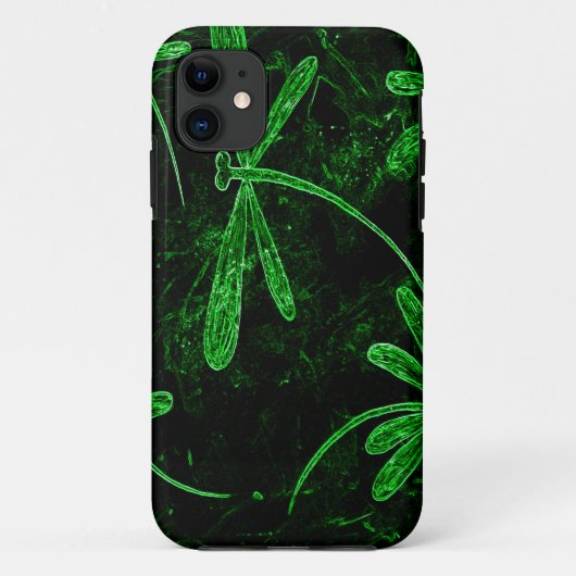 Dragonflies Neon Green Case-Mate iPhone Hülle (Rückseite)