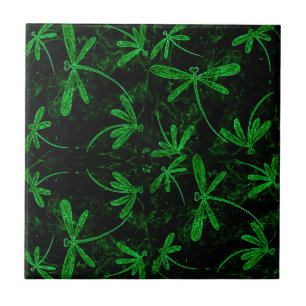 Dragonflies Neon Green Fliese