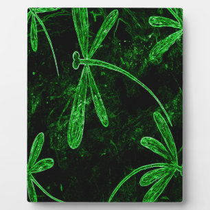 Dragonflies Neon Green Fotoplatte