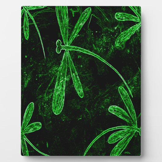 Dragonflies Neon Green Fotoplatte (Vorderseite)
