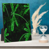 Dragonflies Neon Green Fotoplatte (Seite)