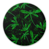 Dragonflies Neon Green Keramikknauf (Vorderseite)