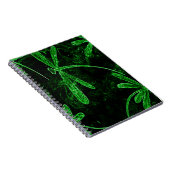 Dragonflies Neon Green Notizblock (Rechte Seite)