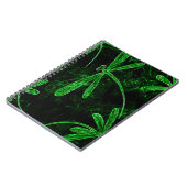 Dragonflies Neon Green Notizblock (Linke Seite)