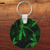 Dragonflies Neon Green Schlüsselanhänger (Vorderseite)