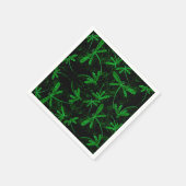 Dragonflies Neon Green Serviette (Ecke)